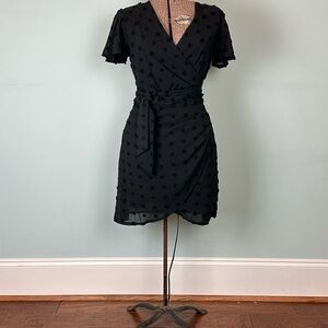 Elegant Black Wrap Dress